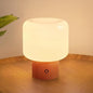 Halo Mushroom Lamp, 5W Cute Cordless Rechargeable Table Lamp with Glass Shade, 3-Color Dimmable Small Retro Touch Bedside Lamp for Bedroom Ambient Decor (Orange)