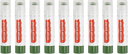 PATIKIL Solid Tempera Paints, 9 Pcs Washable Quick Drying Paint Sticks Paint Pens for Artists Beginners Art Supplies, Olive Green