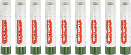 PATIKIL Solid Tempera Paints, 9 Pcs Washable Quick Drying Paint Sticks Paint Pens for Artists Beginners Art Supplies, Olive Green