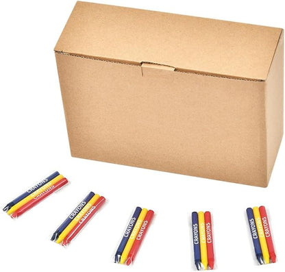 Madisi Crayons Bulk Pack, Regular Size, 3 Colors, cellophane 200 Packs, 600 Count