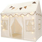 Kids Play Tent, Toddlers Large Playhouse with Star String, Flag, Machine Washable, Indoor and Outdoor Play Tent for Kids, Girls & Boy Aged 3+, 50" x 34" x 51", Cream