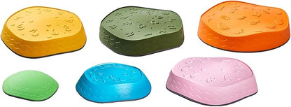 VEVOR Balance Stepping Stones for Kids, 6 PCS, Up to 220 lbs, Non-Slip Toddlers Sensory Stepping Stones, Obstacle Course Coordination Game Toys Indoor or Outdoor Play for Children Aged 3 4 5 6 7 8+