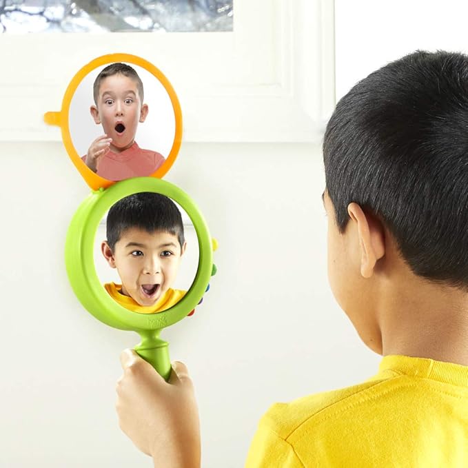 hand2mind See My Feelings Mirror, Play Therapy Toys, Mindfulness for Kids, Emotional Regulation for Kids, Social Emotional Learning Activities, Calm Down Corner Supplies, Calming Corner (Set of 4)