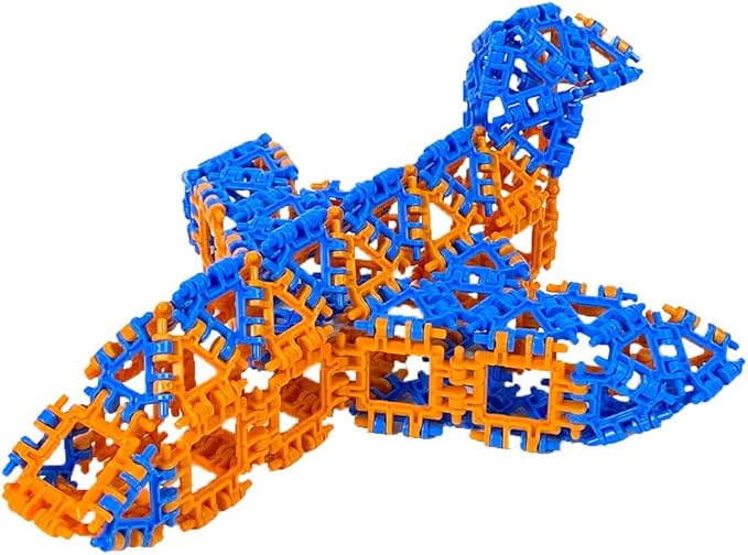 That Hinge Toy 150 Piece Blue + Green Set, Dinosaur + More STEM Construction Toy Building Set