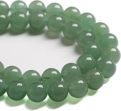 10MM 38PCS Natural Stone Green Aventurine Gemstone Loose Beads for Jewelry Making DIY Bracelet 1 Strand