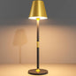 Modern LED CordlessTable Lamp,4000mAh Rechargeable Battery Desk lamp,3 Level Brightness Night Light,Minimalist Design, for Couple Dinner/Coffee Table/Restaurant/Bedroom(Gold&Black)