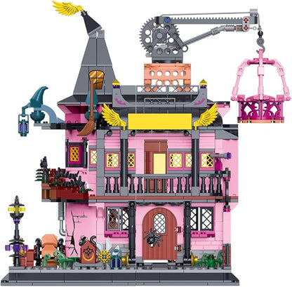 Architecture Magic Laboratory Building Block Set, 1022 Pieces, Halloween Haunted House Construction Toy, Educational Gift for Kids and Adults