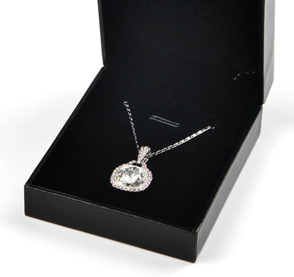 Oirlv Black Pendant Gift Box Wedding/Propose Jewelry Box Velvet Insert