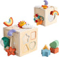 Pull String Activity Toy, Montessori Toys for Babies 6-12 Months, Wooden Activity Cube Baby Sensory Toys for 1 Year Old Boy Girl, Early Learning Baby Infant Toy 6 to 12 Months