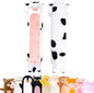 Cow Print Plush Body Pillow for Kids | Long Stuffed Animal Cuddle Pillow | Soft Hugging Toy | Plushie Gift for Girls & Boys | Long Plush Body Pillow for Sleep & Comfort | Large, 47 Inches
