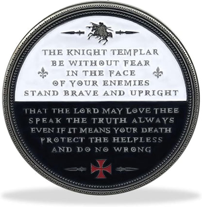 Armor of God Challenge Coin Knights Templar Oath Coin for Religious Collectible Gift (Single Coin)