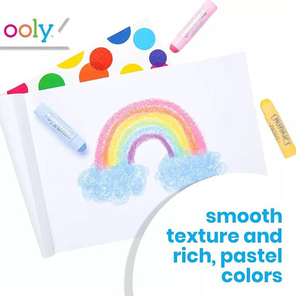 Ooly Chunkies 6 Pastel Paint Sticks For Kids, Tempera Paint Sticks Pastel Colors Set, No Mess Quick Drying Art Supplies for Toddlers and Kids