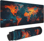 World Map Mouse Pad Large Extended Computer Full Desk Pad 31.5x11.8 inch Computer Mouse Mat Keyboard for Home Office Gaming