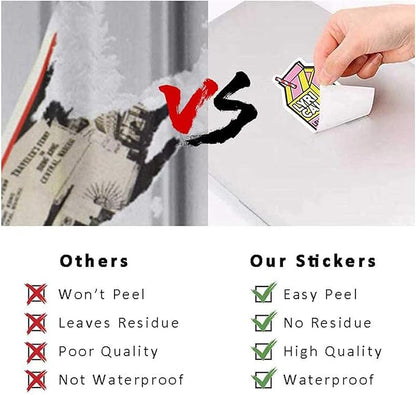 Aowplc 100 Pcs Natural Sciences Stickers Pack, Physics, Chemistry, Biology Experiment Vinyl Stickers, Student Science Laboratory Decals for Laptop, Water Bottle, Notebook, Luggage, Computer Decor