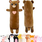 Bear Plush Body Pillow for Kids | Long Stuffed Animal Cuddle Pillow | Soft Hugging Toy | Plushie Gift for Girls & Boys | Long Plush Body Pillow for Sleep & Comfort | Medium, 35 Inches
