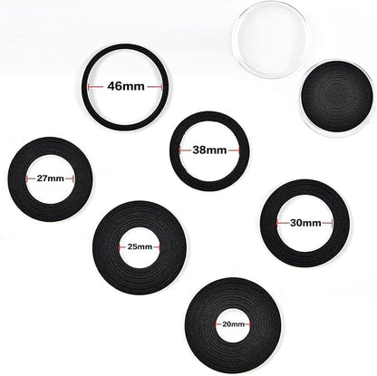 PAIYULE 96 Pieces 46mm Coin Capsules, with Foam Gasket and Plastic Storage Organizer Box, 6 Sizes (20/25/27/30/38/46mm) Coins Collector Case Holder for Coin Collection Supplies (Gold)