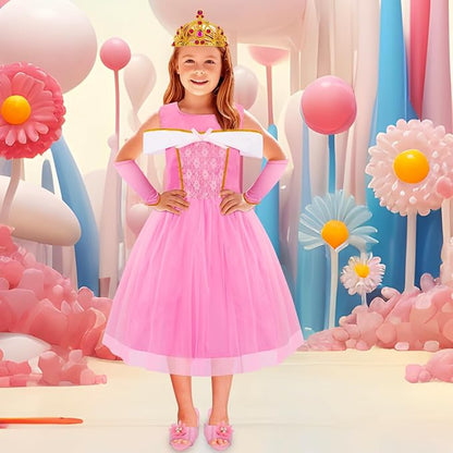 Meland Princess Dress Up for Girls - Dress Up Clothes with Shoes & Skirts, Princess Toys for Toddler Girl 3,4,5,6 Years