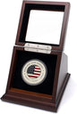 Challenge Coin Display Case Walnut Color 1.5-1.75 Inch 38-44.5 mm Coin Holder 1 Slot