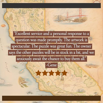 San Francisco Bay Map Cardboard Jigsaw Puzzle - 1000 Pieces, Hand-Illustrated - Educational, Family Activity, Ages 7+, Includes Poster - 25.4 x 19.8