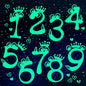 Numbers Wall Decor - Glow in The Dark Number Decor Halloween Decoration Stickers for Halloween Home Decor, Number Stickers Goth Room Decor for Room Décor - Birthday Christmas Gift for Boys Girls
