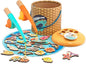 TOP BRIGHT Montessori Toddler Fishing Game - Kids Wooden Magnetic Fishing Toys Gifts for 3 Years Old Girls Boys, Fine Motor Skills for Toddler