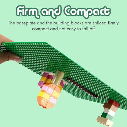 Lekebaby Classic Baseplates Building Base for Building Bricks 100% Compatible with Major Brands-Baseplate 10" x 10", Pack of 12, Green