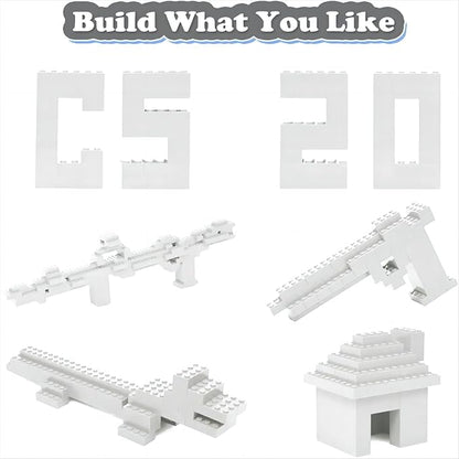Classic Building Bricks 2x4, Compatible with Lego Parts and Pieces 3001, 110 Piece Bulk Building Block, Creative Building Block for Age 6+ Boys Girls and Bulk Enthusiast (White)