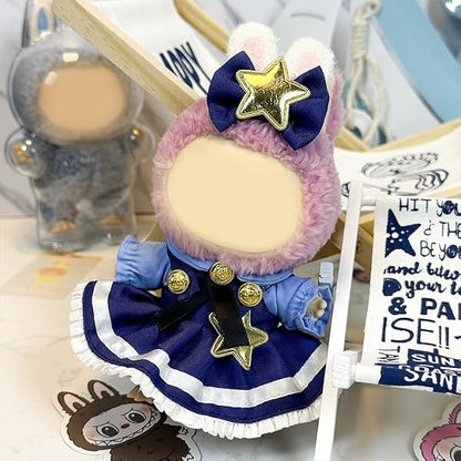 17cm Doll Clothes Set & Outfit - Cuddly Fashion Dresses with Accessories, Luxury Chic Doll Clothing & Plush Pullover Hoodie Doll Clothing DIY ,Just Clothes