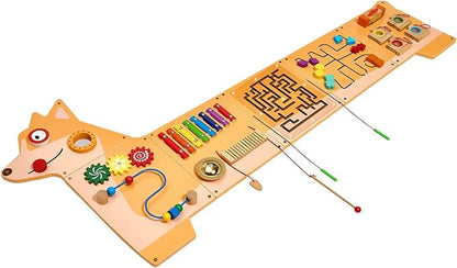 VEVOR Dog Activity Busy Board Panel, 12 Wall Activities Board, Montessori Sensory Wall Panel for Kids 3-12 Years, Sensory Wall Activity Panel, Ideal for Toddler Playroom Nursery Classroom