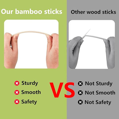 1/2 x 48 Inch 10 PCS Dowel Rods Wood Sticks Wooden Dowel Rods - Unfinished Bamboo Sticks - for Crafts and DIYers