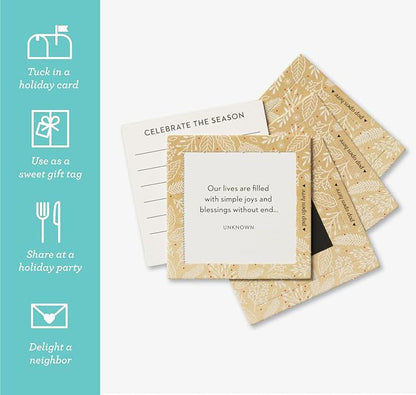 Compendium ThoughtFulls Pop-Open Cards — 4-Pack of Believe, Shine, Holiday Cheer, Merry Christmas — 120 Pop-Open Cards, Each with a Different Message Inside