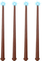 Sumind 4 Pieces Light up Wand Magic Light and Sound Toy Wizard Wands, Illuminating Witch Wand, Costume Accessory for Halloween Cosplay Birthday Party Favors(Brown)