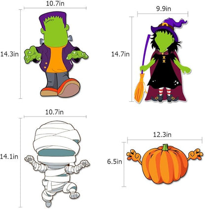 Make Your Own Jack-O-Lantern,Mummy,Witch,Monster Hunt Craft Stickers Kids Halloween Decorations 16pcs
