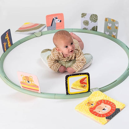Taf Toys Tummy Time Support for Newborns & Babies, Developmental Activity Center with Detachable Cushion & Toys Encourage Baby’s Senses Development, Fine & Gross Motor Skills & Eye-Hand Coordination