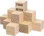 60 PCS 2 x 2 x 2 Inch Unfinished Wood Blocks, Natural Solid Square Wood Blocks Wooden Cubes for Craft Carving Painting Decoration