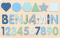 Personalized Name Puzzle with Numbers and Shapes, Custom Wooden Puzzles for Toddlers 1-3, Montessori Toys for 1st Birthday Girls & Boys, Personalized Baby Easter Gifts