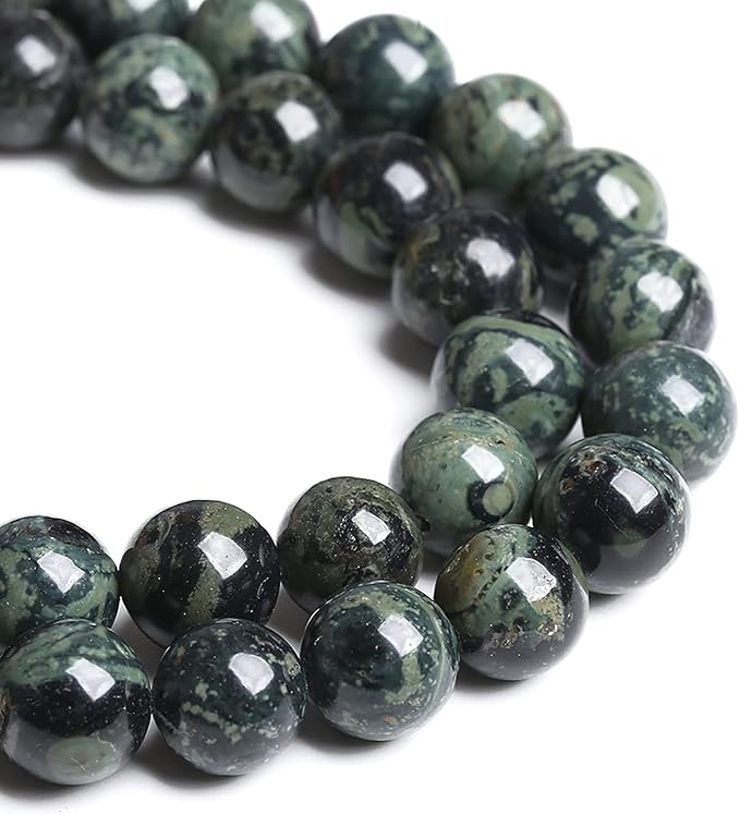 8MM 45PCS Natural Stone Kambaba Jasper Loose Beads for Jewelry Making DIY Bracelet Necklace