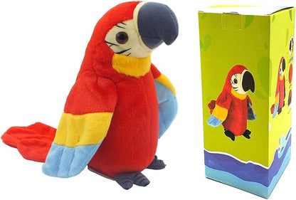 Talking Parrot Plush Toy, Repeat What You Say Funny Kids Stuffed Toys, Birthday Gift Kids Early Learning Animal Toy Electronic Toy