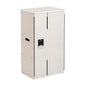 ECR4Kids Play Kitchen Refrigerator, Wooden Playset, White Wash