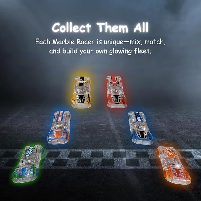 LED Light Up Pull Back Red Race Car, Toy Vehicle for Kids 3 and Up