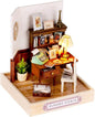TuKIIE DIY Miniature Dollhouse Kit with Furniture, 1:24 Scale Creative Room Mini Wooden Doll House Plus Dust Proof for Kids Teens Adults(Elegant Studio)