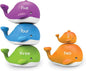 Learning Resources Snap-n-Learn Stacking Whales, Educational Toys ,Fine Motor, Counting & Sorting Toy, Shape Sorting, 15 Pieces, Ages 2+