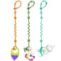 Toy Straps for Baby, Adjustable Toy Holder for Stroller Accessories, Silicone Tether Pacifier Clip, No Throw Travel Essential Leash for High Chair, Car Seat (3- Pack)