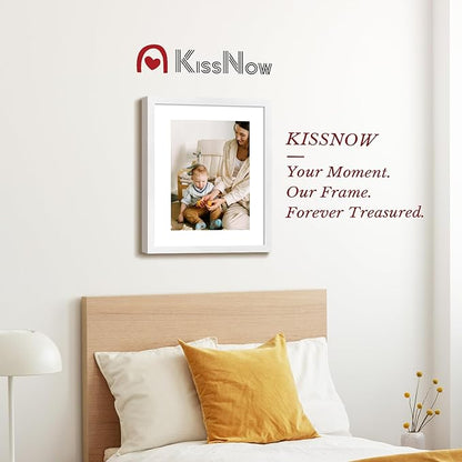 16x20 Picture Frame 2 Pack, Textured White Solid Wood, Wall Gallery Poster Frame