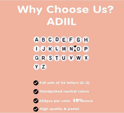 ADIIL 7200pcs Clay Beads Bracelet Making Kit, 6mm Polymer Heishi Beads for Jewelry Making, Friendship Bracelet Kit Birthday Gift for Adults Neutral