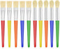 Anezus Large Chubby Paint Brushes Round and Flat Preschool Paint Brushes for Washable Paint Acrylic Paint For Toddler , 10Pcs
