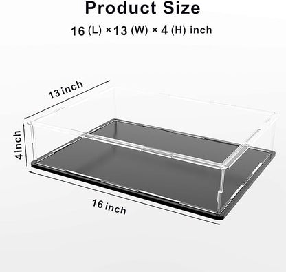Book Display Case Clear Book Protector Case, Large Acrylic Display Cover Case for Books, Stamps, Coins, Cards, Photos, Album, Jewellery and Collectibles 16 (L) × 13 (W) × 4 (H) inch