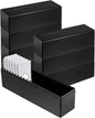 JAPCHET 8 Pack Coin Slab Storage Box with 20 Slab Coin Holders, Black Plastic Coin Case for Collectors 2.7 x 10.4 x 3.5 Inch
