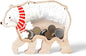 Wooden Christmas Piggy Bank for Kids, Adorable Bear Piggy Bank with Acrylic Panels, Unbreakable Toddler Money Box for Boys Girls, Cute Christmas Saving Coin Jar for Birthday, Decor