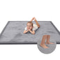 Baby Play Mat for Floor,1.3" Thick Elasti-Foam 74×50 Playpen Mat for Toddlers Infant kids,Water-Repellent Soft Coral Velvet for Tummy Time, Non-Slip Backing for Crawling,Tatami Style(Dark Grey)